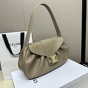 Celine Polly bag in beige supple calfskin leather 13x7x4 cm - 5