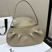 Celine Polly bag in beige supple calfskin leather 13x7x4 cm - 3