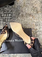 Andrea Wazen Katy Sling leopard print slingback pumps heel 9.5 cm - 6