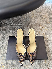Andrea Wazen Katy Sling leopard print slingback pumps heel 9.5 cm - 4