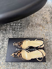 Andrea Wazen Katy Sling leopard print slingback pumps heel 9.5 cm - 3