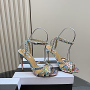 Aquazzura Tequila 105 sandals with multi-colored crystal embellishments  - 5