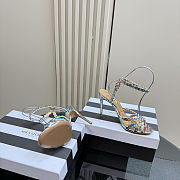 Aquazzura Tequila 105 sandals with multi-colored crystal embellishments  - 4