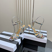 Aquazzura Tequila 105 sandals with multi-colored crystal embellishments  - 3