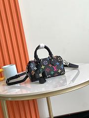 Louis Vuitton x Takashi Murakami Nano Speedy bag in black multicolored monogram 10x7.5x16 cm - 1