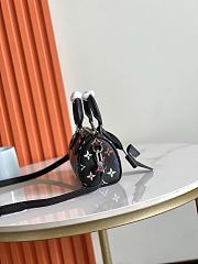 Louis Vuitton x Takashi Murakami Nano Speedy bag in black multicolored monogram 10x7.5x16 cm - 5
