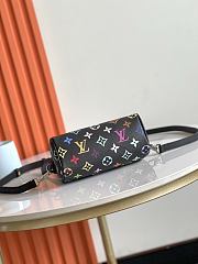 Louis Vuitton x Takashi Murakami Nano Speedy bag in black multicolored monogram 10x7.5x16 cm - 4