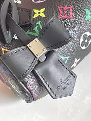 Louis Vuitton x Takashi Murakami Nano Speedy bag in black multicolored monogram 10x7.5x16 cm - 3