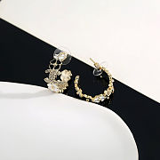  Chanel gold-tone metal hoop earrings with black and clear crystals - 6