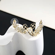  Chanel gold-tone metal hoop earrings with black and clear crystals - 5