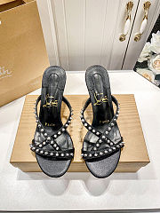 Christian Louboutin Christian Louboutinblack Leather Spikes Tatoosh 80 Mules - 5