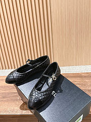 Chanel black quilted leather Mary Jane ballet flats - 6