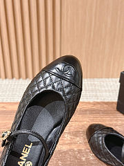 Chanel black quilted leather Mary Jane ballet flats - 3