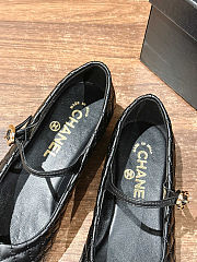 Chanel black quilted leather Mary Jane ballet flats - 2