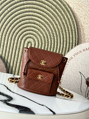 Chanel Vintage Duma backpack in brown leather 21*10*20.5cm - 1