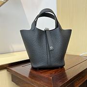 Hermes Picotin Black Silver Bag 18cm - 1