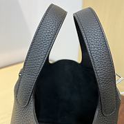 Hermes Picotin Black Silver Bag 18cm - 6