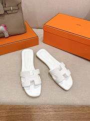 Hermes Oran sandals in white - 1
