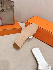 Hermes Oran sandals in white - 6