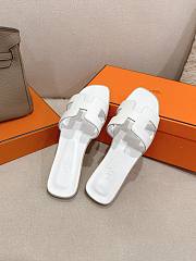 Hermes Oran sandals in white - 3