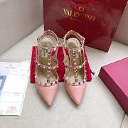 Valentino Garavani Rockstud pumps in pink leather 9cm - 1