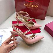 Valentino Garavani Rockstud pumps in pink leather 9cm - 6