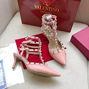 Valentino Garavani Rockstud pumps in pink leather 9cm - 5