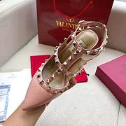 Valentino Garavani Rockstud pumps in pink leather 9cm - 4