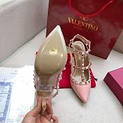 Valentino Garavani Rockstud pumps in pink leather 9cm - 3