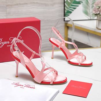Roger Vivier women's pink ankle strap sandals 9cm