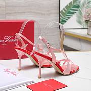 Roger Vivier women's pink ankle strap sandals 9cm - 5