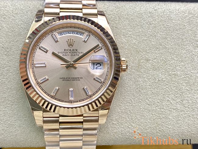 Rolex Day-Date 40 Champagne Dial Diamond watch - 1
