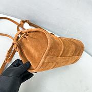 Prada Bonnie medium suede shoulder bag in a cocoa brown color 32x15.5x12cm - 6