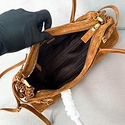 Prada Bonnie medium suede shoulder bag in a cocoa brown color 32x15.5x12cm - 3