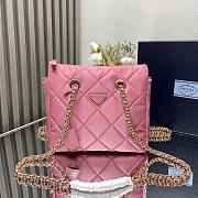 Prada nylon quilted chain bag in a hot pink color 25x24x5cm - 1