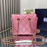 Prada nylon quilted chain bag in a hot pink color 25x24x5cm - 3