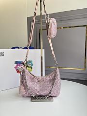 Prada Re-Edition 2000 mini shoulder bag in alabaster pink satin 22x18x6.5 cm - 6