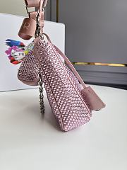 Prada Re-Edition 2000 mini shoulder bag in alabaster pink satin 22x18x6.5 cm - 3