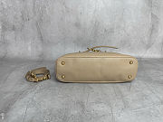 Miu Miu Aventure nappa leather top-handle bag in a beige color 22x 30x10cm - 6