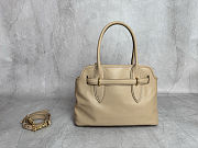 Miu Miu Aventure nappa leather top-handle bag in a beige color 22x 30x10cm - 5