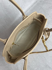 Miu Miu Aventure nappa leather top-handle bag in a beige color 22x 30x10cm - 2