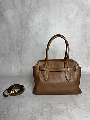 Miu Miu Aventure nappa leather top-handle bag in a brown color 22x 30x10cm - 4