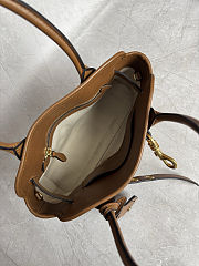 Miu Miu Aventure nappa leather top-handle bag in a brown color 22x 30x10cm - 3