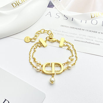  Dior Petit CD Circle bracelet in gold-finish