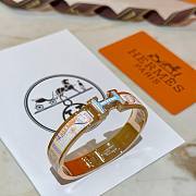 Hermès Clic H bracelet in printed enamel - 6