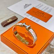 Hermès Clic H bracelet in printed enamel - 4