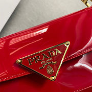 Prada Cleo patent leather shoulder bag in cherry red 24x11x4 cm - 2