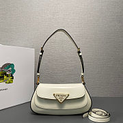 Prada Cleo patent leather shoulder bag in white color 24x11x4 cm - 1