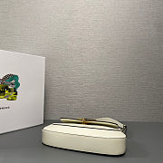 Prada Cleo patent leather shoulder bag in white color 24x11x4 cm - 3