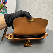 Prada Cleo patent leather shoulder bag in brown color 24x11x4 cm - 5
